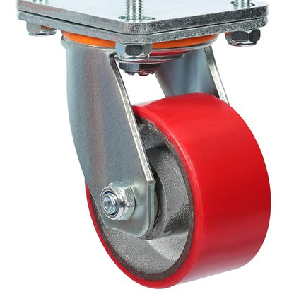 Solid Spare Hitch Mount Skid Wheel for RV Trailer 5th Wheel 2.5" or 3" Receivers Zinc-Plated