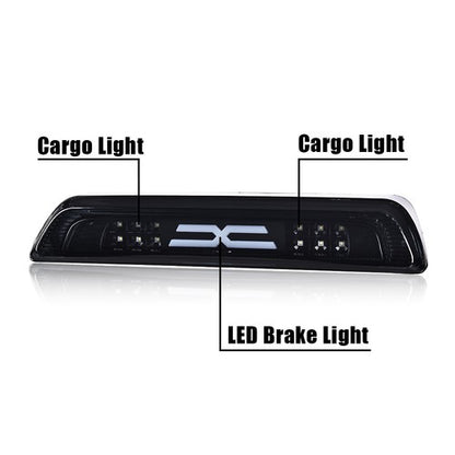 Solid Spare Fit For 2007-2018 Toyota Tundra Smoke/Black LED Third 3rd Brake Light Cargo Lamp