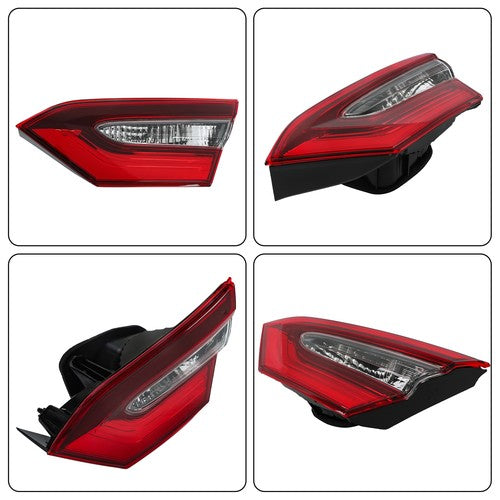 Solid Spare Tail Light For Toyota Camry 2021-2023 Inner Clear Lens Halogen Type Passenger/RH