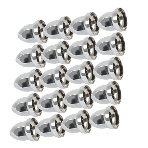 Solid Spare 33mm Chrome Lug Nut Covers ABS Plastic Push on Bullet for Semi Truck (20)