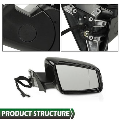 Solid Spare Fit For 2014-2018 Mercedes-Benz CLA250 CLA45 Mirror Heated Blind Spot Right Side