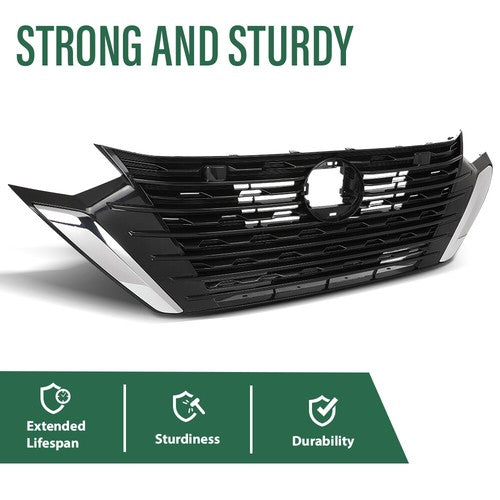 Solid Spare Front Bumper Upper Grille Fit For 2024-2025 Nissan Sentra S SV 62310-6LY0A