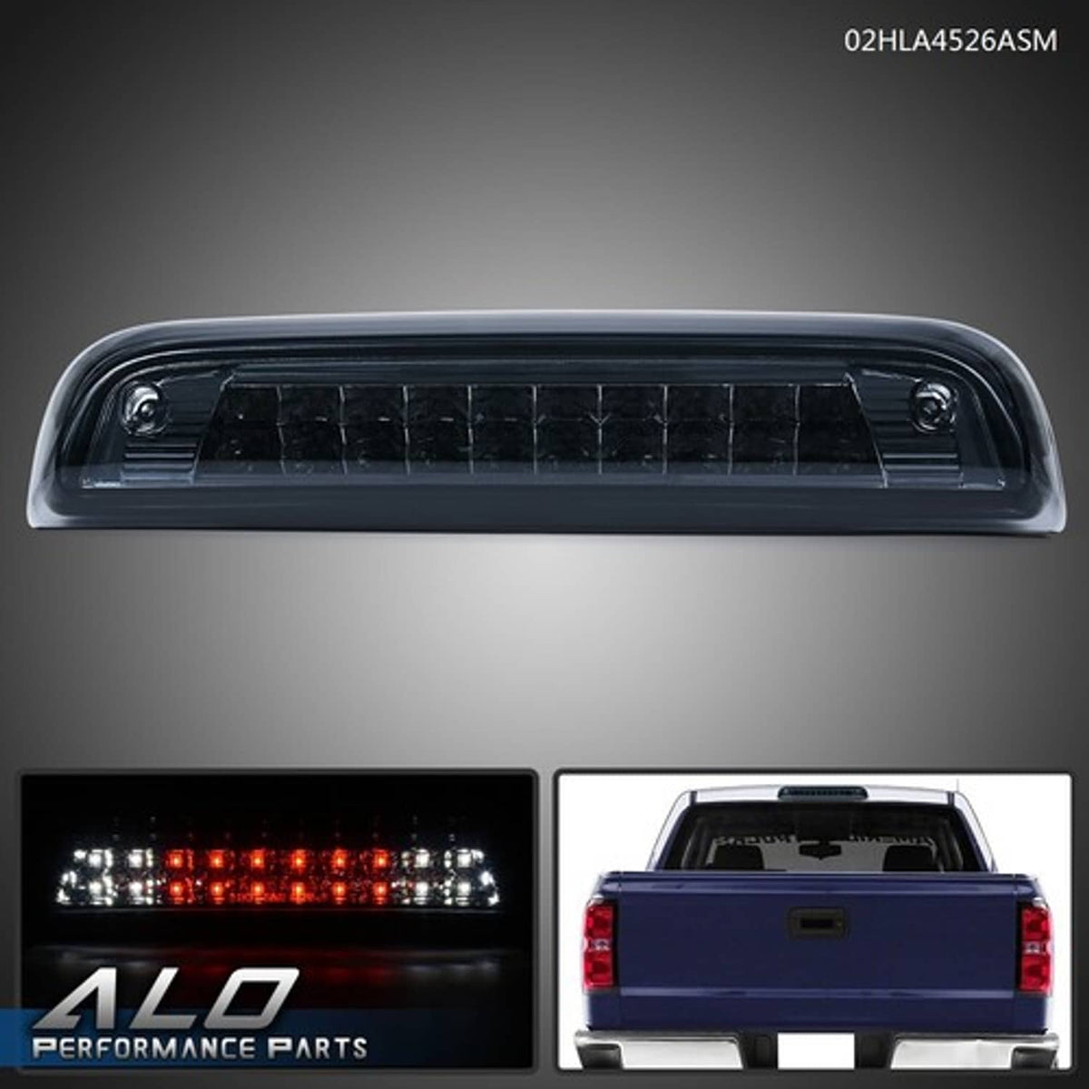 Solid Spare Fit For 2014-2018 Silverado/Sierra LED 3rd Third Brake Light Cargo Lamp Smoke