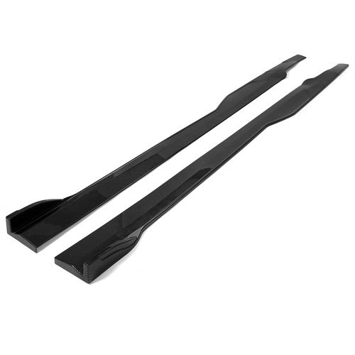Solid Spare For Dodge Charger SRT RT 2015-2023 Carbon Fiber Look Side Skirt Rocker Panels