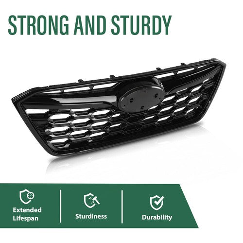 Solid Spare Fit For 2020-2022 Subaru Outback Front Bumper Upper Grille Honeycomb Grill