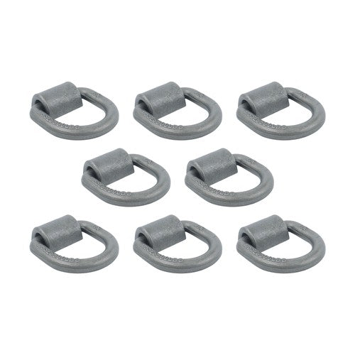 Solid Spare 8 Pack 3/4" Weld On Forged D Ring with Welding Clip 26,500lbs Fracture Strength