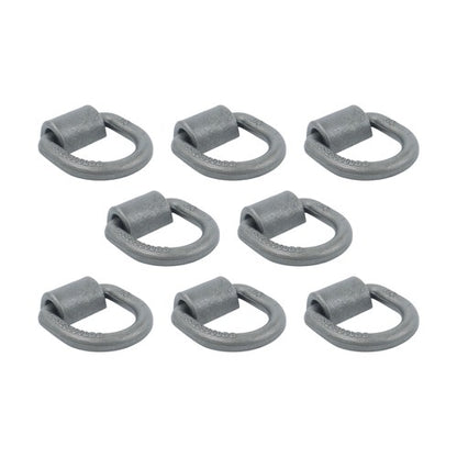 Solid Spare 8 Pack 3/4" Weld On Forged D Ring with Welding Clip 26,500lbs Fracture Strength