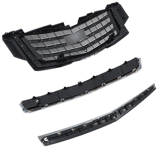Solid Spare For Cadillac Escalade 2015-2020 Chrome Front Grille + Hood Molding Trim New