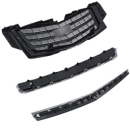 Solid Spare For Cadillac Escalade 2015-2020 Chrome Front Grille + Hood Molding Trim New