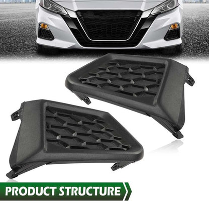 Solid Spare Front Bumper Insert Fog Light Cover Left+Right Fit For 2019-2021 Nissan Altima