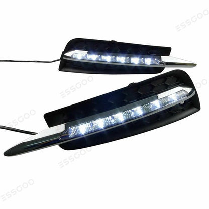 For 2009-2014 Chevy Cruze LED DRL Fog Light Lamp Daytime Running Light w/Harness