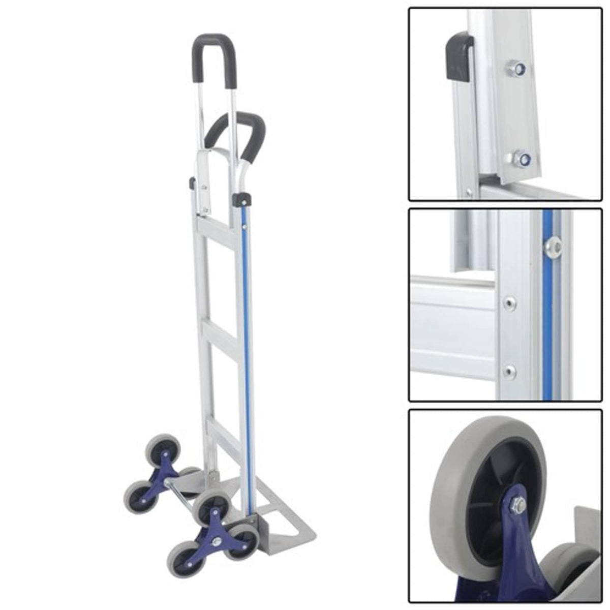Solid Spare Heavy Duty Stair Climbing Hand Truck 550 LB Capacity 2 in 1 & Handles