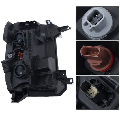 Solid Spare For Ford F250 F350 SuperDuty 2023-2024 Headlight Driver/Left Side Single Halogen