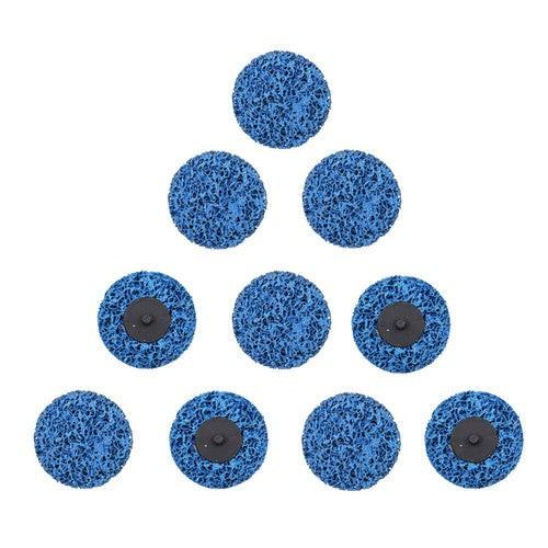 Solid Spare 3" Blue Quick Change Easy Strip & Clean Discs For Paint Rust 10 Pack