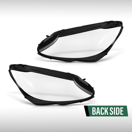 Solid Spare Fit For 19-20 Mercedes-Benz C-Class W205 Headlight Replacement Lens Left & Right
