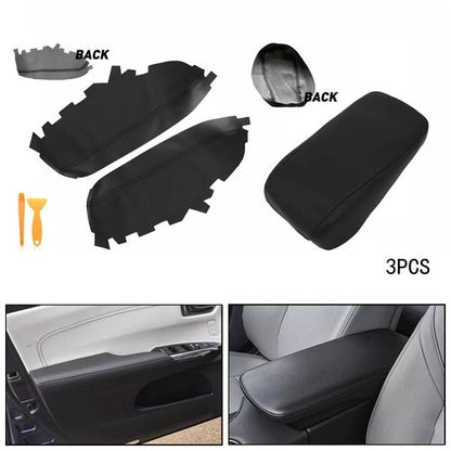 Door Panel Center Console Lid Armrest Cover Black For Toyota Avalon 2013-2018