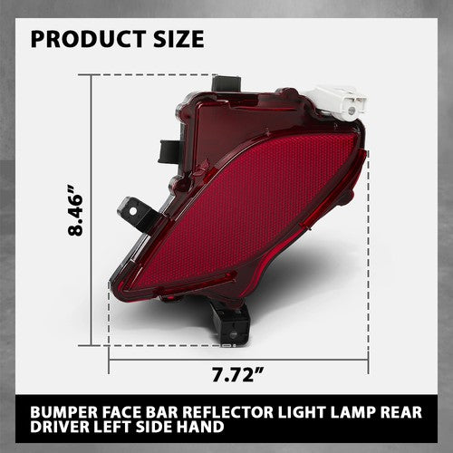 Solid Spare Rear Bumper Reflector Light Left Side Fit For 2020-2023 Toyota Highlander