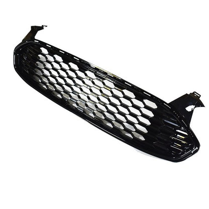 Solid Spare Front Bumoer Grill Grille For Ford Fusion 2013-2016 Black Glossy Honeycomb Trim