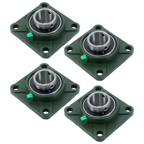 Solid Spare 4PCS UCF209-28 with seat bearing 1 3/4" hole 4 Bolt Solid Base Self-Aligning