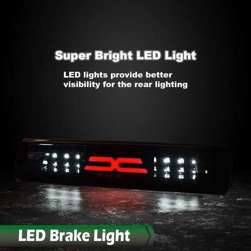 Solid Spare Fit For 2015-2018 Colorado/Canyon LED Bar Third 3rd Brake Light Cargo Lamp Black
