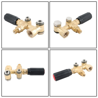 Solid Spare 5.5 GPM 3650PSI 3/8 Unloader with Mounting Bolt Set for Pressure Pump RR, RK, XM