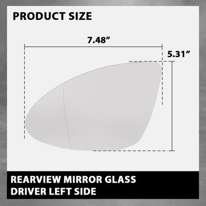 Solid Spare Driver Side Heated Mirror Glass W/Backing Plate Fit For 11-17 Porsche Cayenne