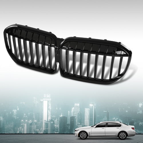 Solid Spare Front Kidney Grille Gloss Black Fit For 20-22 BMW G11 G12 LCI 7 Series Sedan 4DR