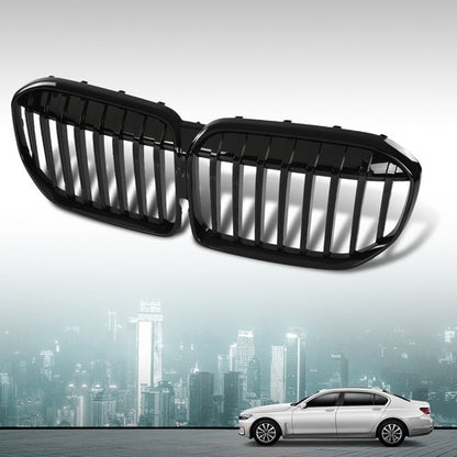 Solid Spare Front Kidney Grille Gloss Black Fit For 20-22 BMW G11 G12 LCI 7 Series Sedan 4DR