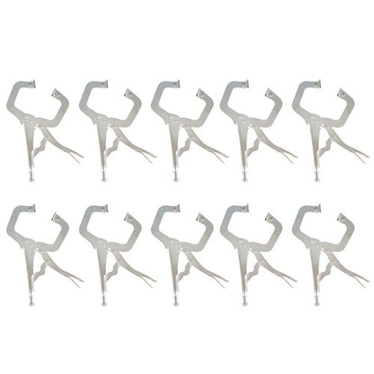 Solid Spare 11" Swivel Pad Locking C-Clamp Locking Pliers With Entrained Rotary Gasket 10Pcs