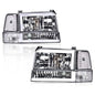 Solid Spare Fit For 1992-1996 Ford F150 F250 F350 LED DRL Headlights Corner/Bumper Lamps