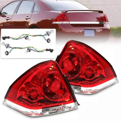 Solid Spare For Chevy Impala 2006-2013 Rear Tail Lights Brake Lamps Replacement Pair 06-13