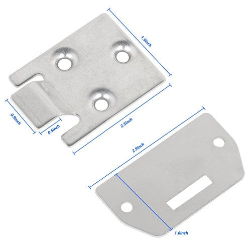 Solid Spare Set of 2 Seat Bottom Hinge and Plate For EZGO TXT/Medalist Golf Cart 1995+