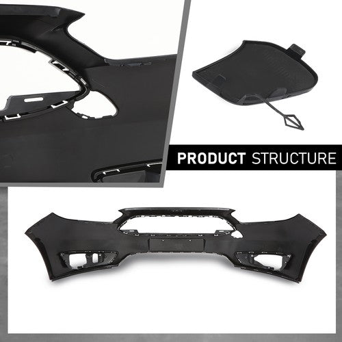 Solid Spare Fit For 2015 2016 2017 2018 Ford Focus S/SE/SEL Front Bumper Cover FO1000705