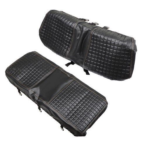 Solid Spare Golf Carts Rear Seat Cover Kit For Club Car/E-Z-Go/Yamaha Universal Size Black