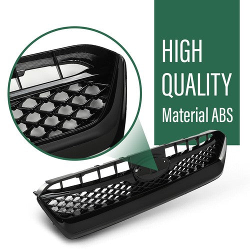Solid Spare Front Upper Bumper Grille Honeycomb Grill Fit For 2015-2017 Subaru WRX STI