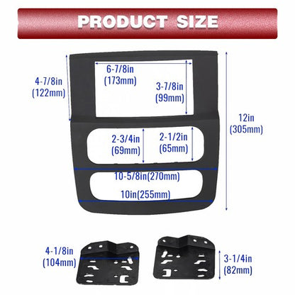 Solid Spare Double Din Stereo Radio Install Dash Kit For Dodge Ram 1500 2500 3500 2002 03-05