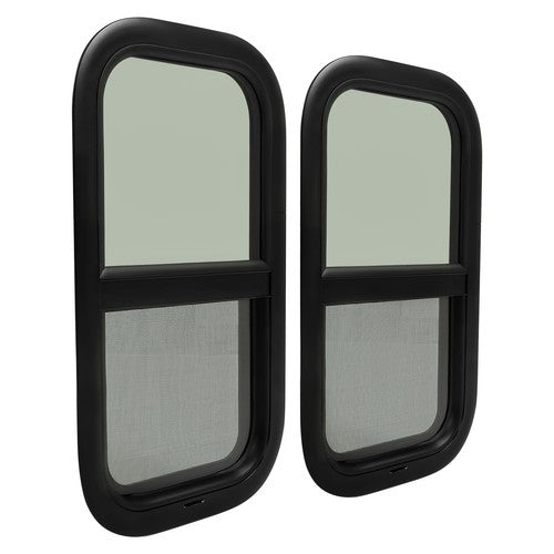 Solid Spare 2 Pack 12 x 22 x1-1/2" Wall Vertical Sliding RV Window Cargo Trailer W/Trim Kit