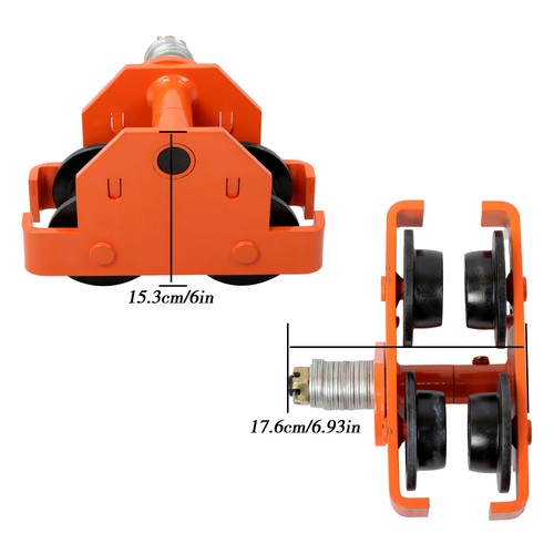 Solid Spare Push Beam Trolley Manual Trolley 2200 lbs/1 Ton Load 2.5"-8" Adjustable