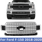 Brushed Stain Aluminum Front Upper Grille For Ford F-150 2018-2020 JL3Z-8200-RA