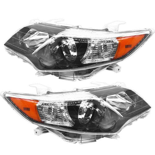 Solid Spare Driver + Passenger Side Headlight Projector Headlamps For Toyota Camry 2012-2014