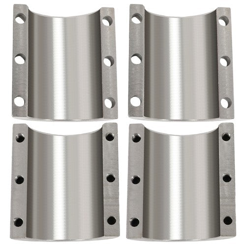 Solid Spare 2PCS Universal 1.75'' 1 3/4‘’ Steel Bolt On Tube Clamps Weld Roll Cage Mount