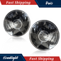 Pair 7" Inch Round Clear Lens Chrome Projector Headlights Headlamps Left Right