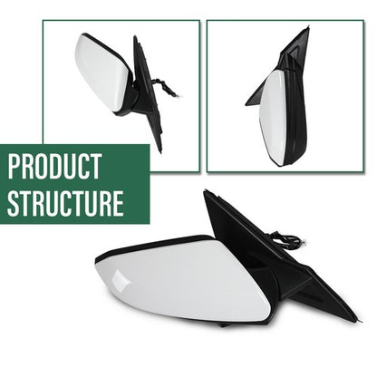Solid Spare Fit For 2016-2021 Honda Civic Coupe Sedan Right Passenger Side Mirror Assembly
