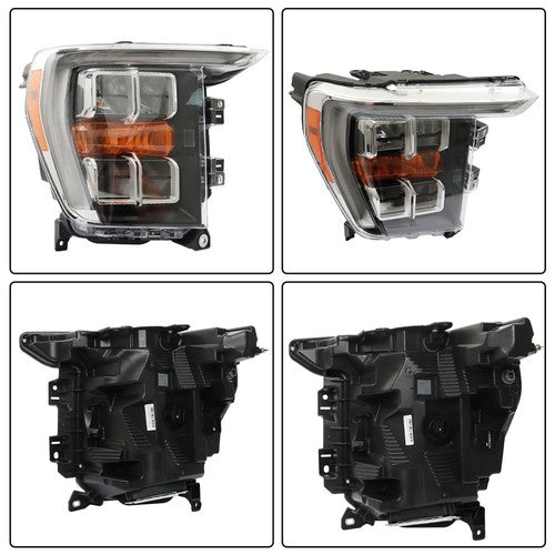 Solid Spare LED Housing Fit For 2021-2022 Ford F150 pickup Left+Right Headlights Replacement