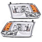 Solid Spare LED DRL Projector Headlights Chrome Fit For 2009-2018 Dodge Ram 1500 2500 3500