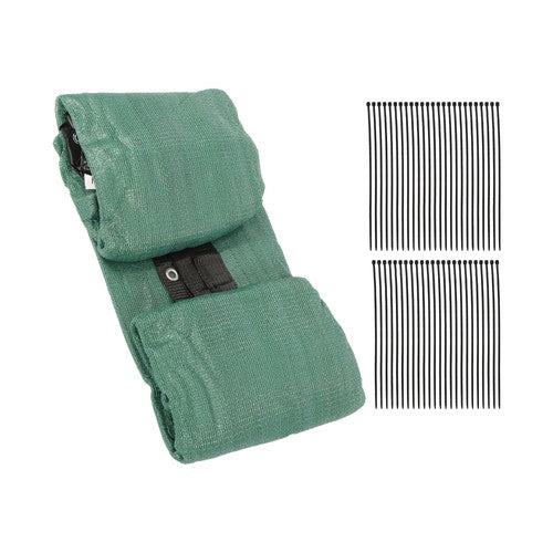 Solid Spare Garden Privacy Fence Heavy Duty 5FT x 50FT Barrier Net With Zip Ties Dark Green