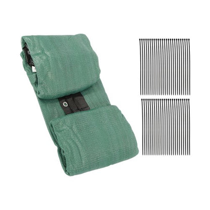 Solid Spare Garden Privacy Fence Heavy Duty 5FT x 50FT Barrier Net With Zip Ties Dark Green
