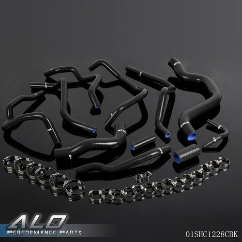 Solid Spare Fit For 2013-2016 Ford New Mondeo 2.0T Silicone Radiator Hose Pipe Kit Black