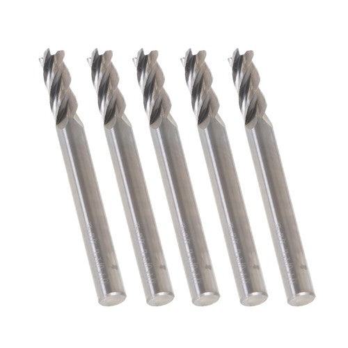 Solid Spare 5 PCS 1/4" 4 Flute Ball Nose Carbide End Mill 3/4" LOC 2-1/2" Overall Length New