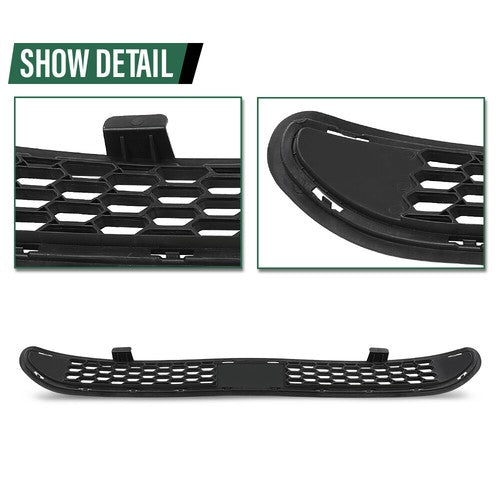 Solid Spare Front Bumper Lower Grille Grill Black Fit For For 2019-2020 Hyundai Santa Fe